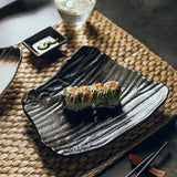 assiette japonaise plate design noire