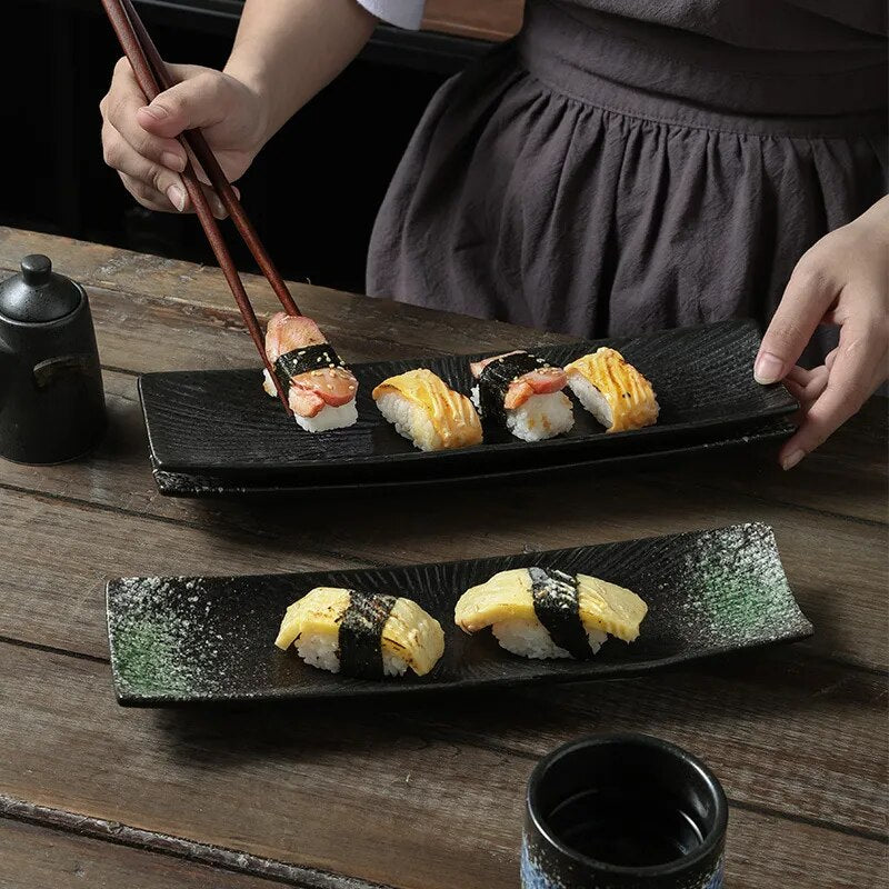 assiette japonaise a sushi ceramique