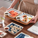 assiette japonaise compartiment sauce ceramique