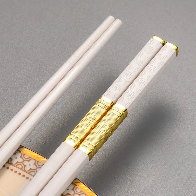 baguettes japonaises traditionnelles de luxe blanc