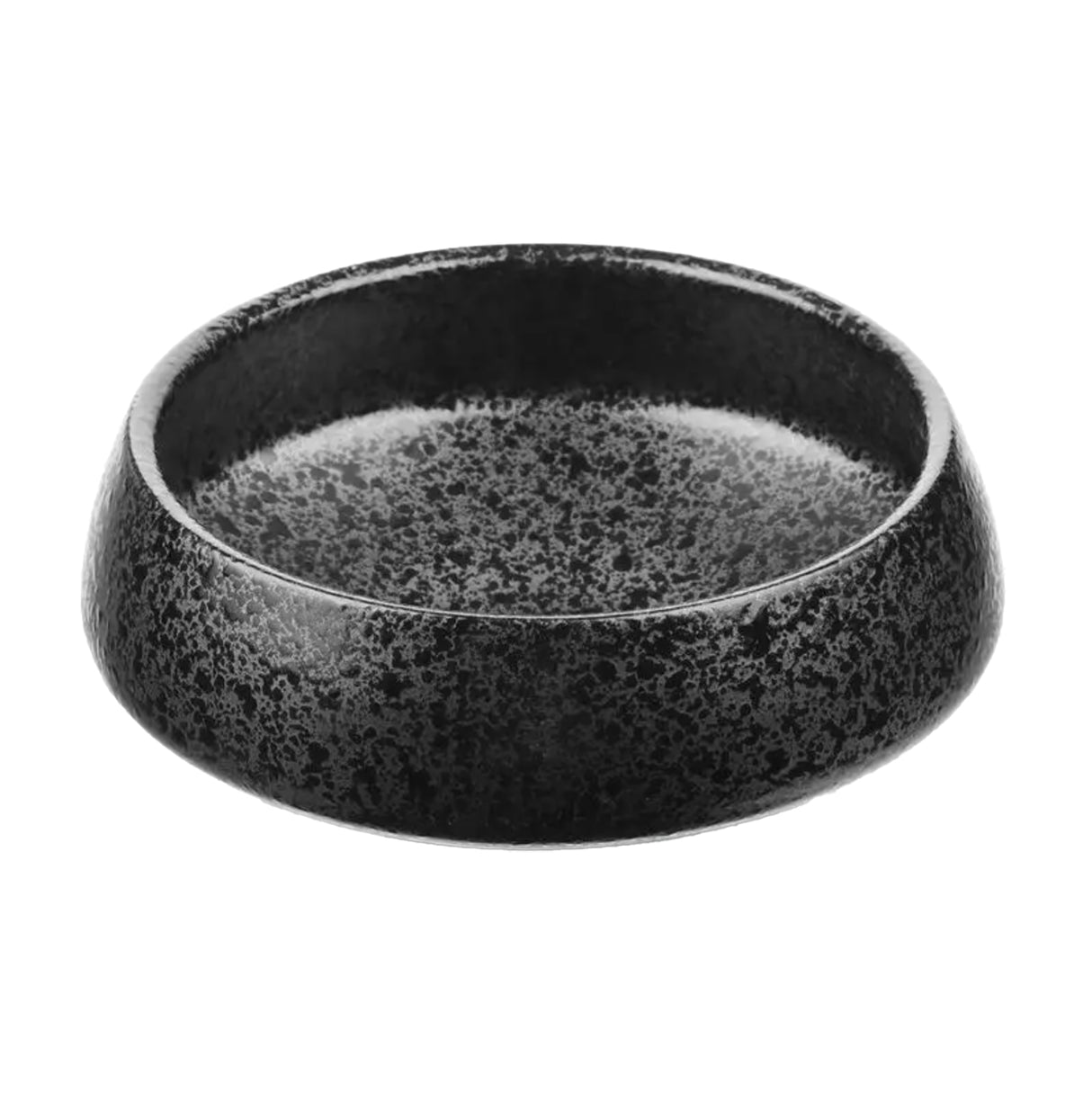 Vase ikebana moribana noir rond en hauteur