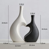 Japanese black and white vase