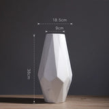 Geometric white Japanese vase