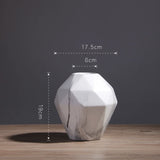 Vase japonais blanc géométrique