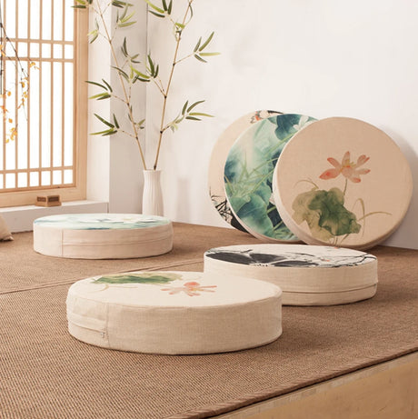 Coussin japonais à fleurs