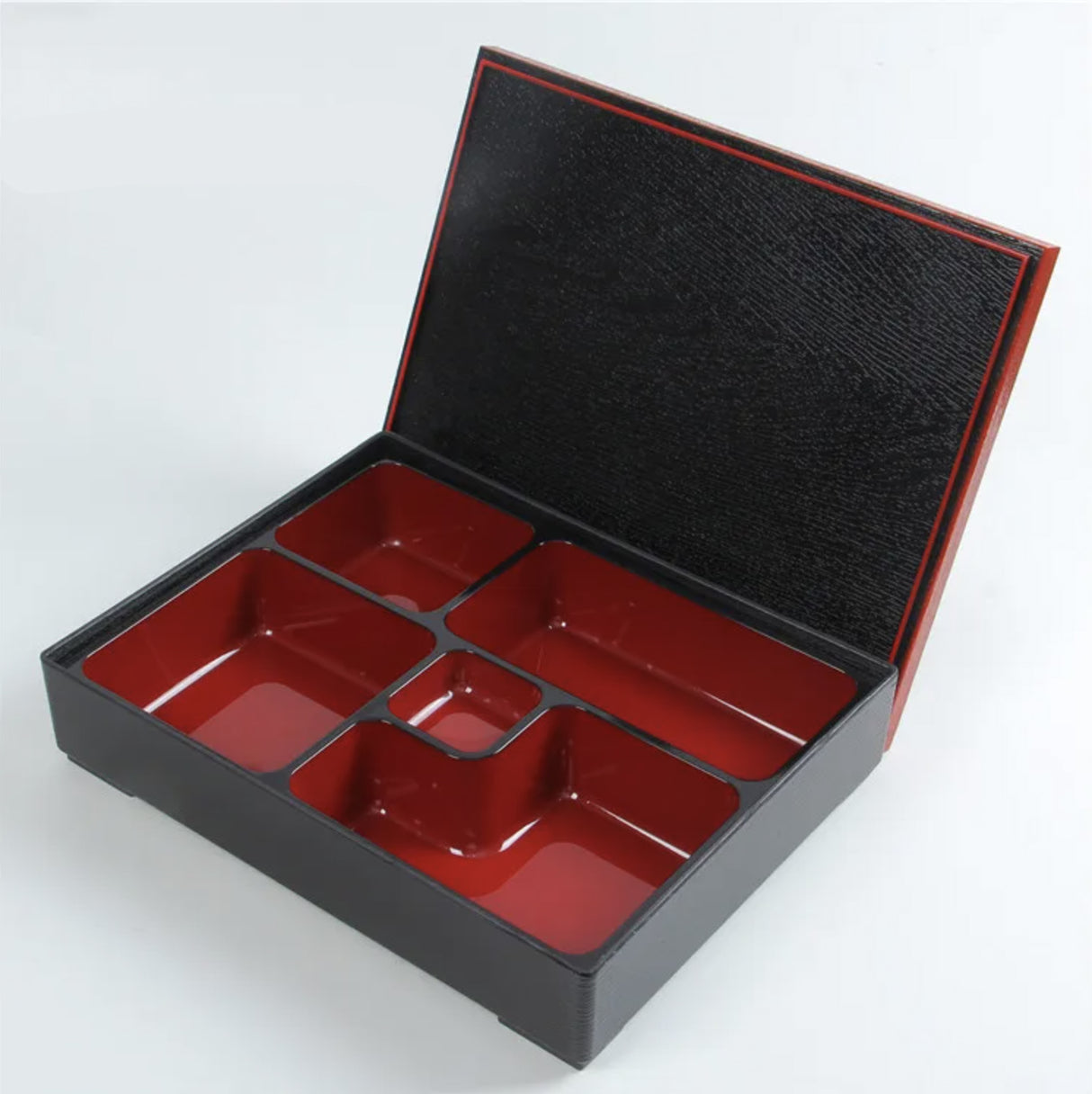 Japanese black plastic bento box