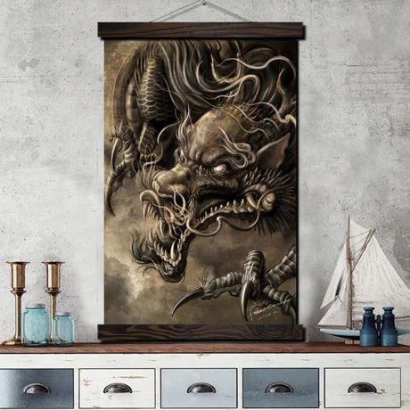 Tableau japonais dragon