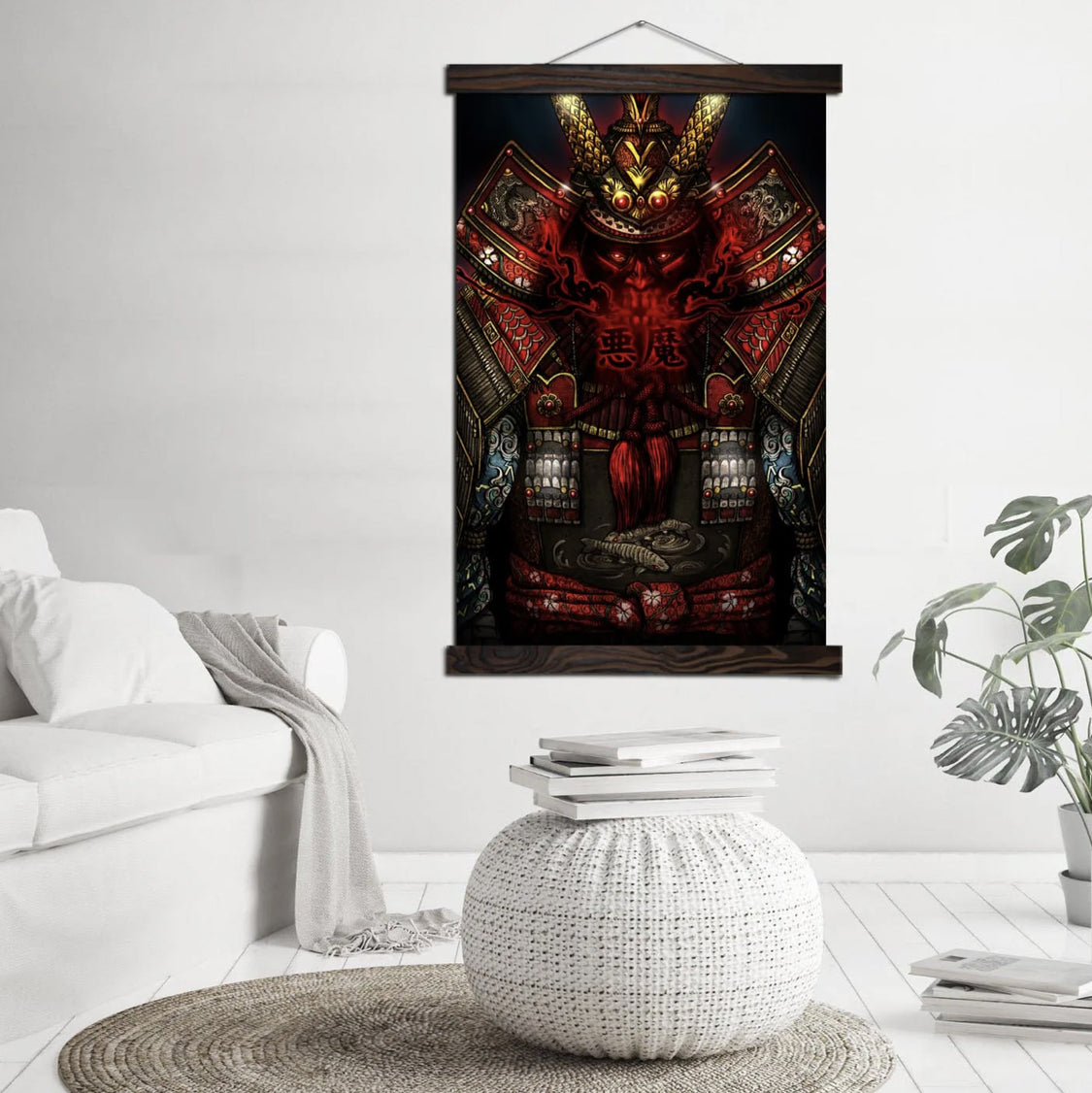 Tableau japonais samouraï démoniaque