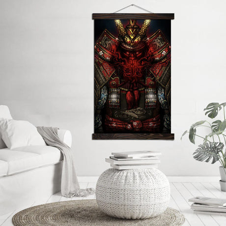 Tableau japonais samouraï démoniaque