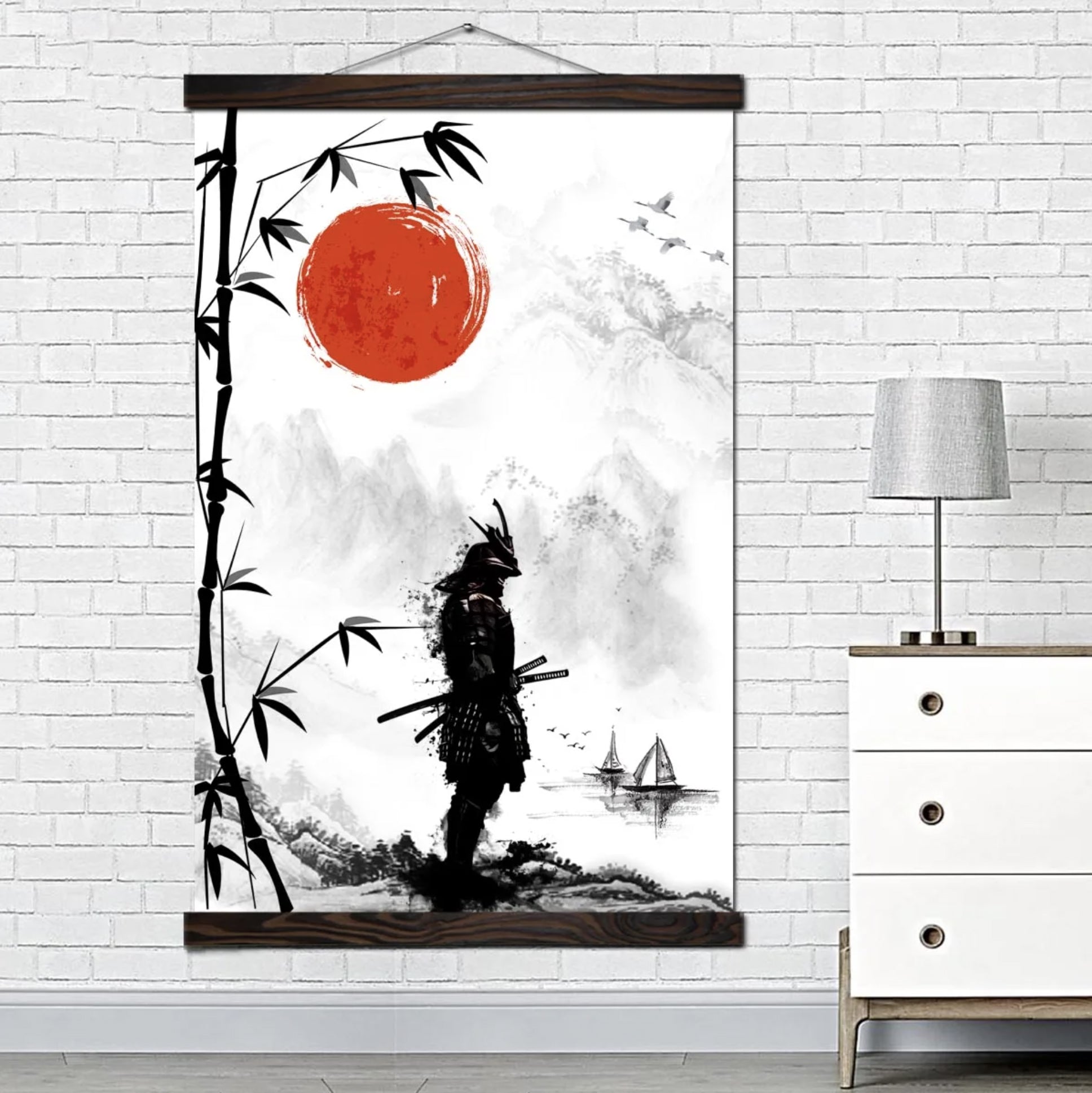 Black and White Japanese Painting In the heart of Japan Au