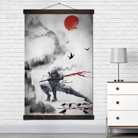 Japanese ninja painting