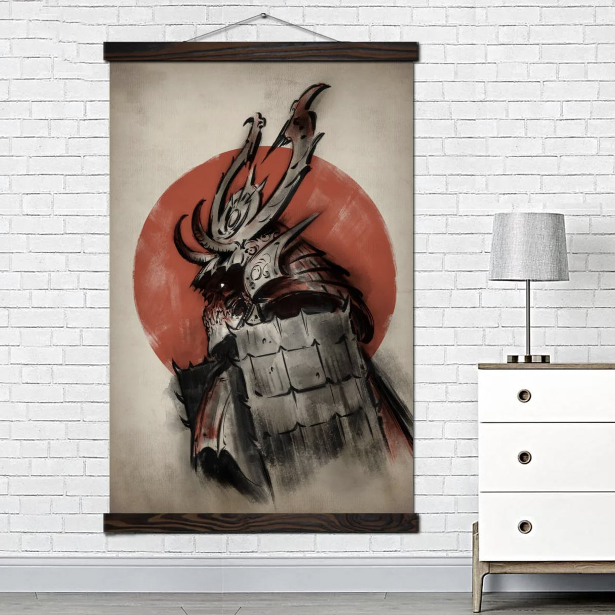 Japanese samurai painting old style