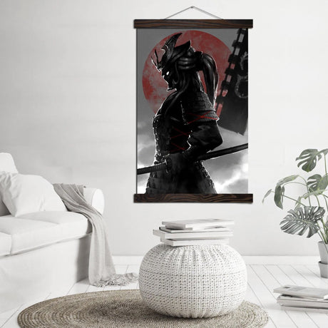 Japanese samurai woman painting