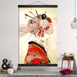 Tableau japonais jeune geisha