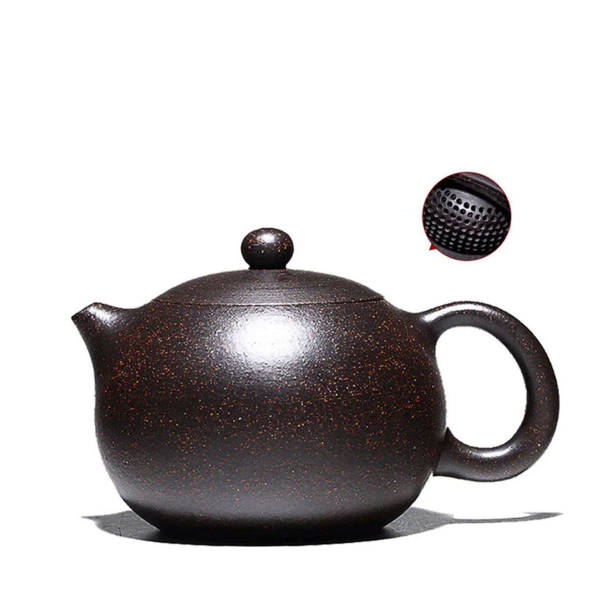 Small round handmade Japanese teapot