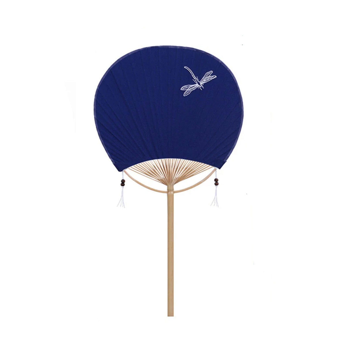 Éventail japonais uchiwa bleu liibellule