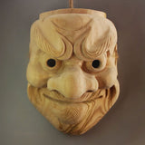 Masque japonais en bois homme (masque décoratif)