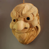 Masque japonais en bois homme (masque décoratif)Masque japonais en bois homme (masque décoratif)
