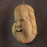 Masque japonais en bois de théâtre (masque décoratif)