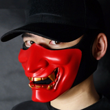 masque japonais bouche demon rouge