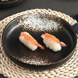 assiette japonaise noire sushi