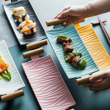assiette japonaise moderne rectangulaire