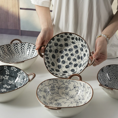 Large patterned Japanese bowl