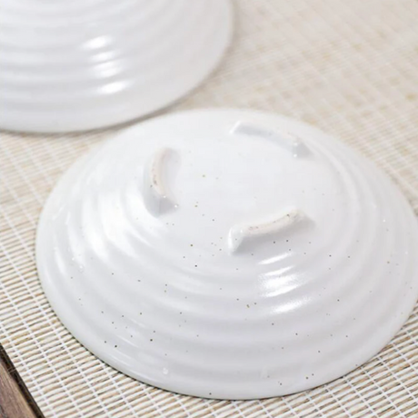 Vase ikebana moribana rond blanc