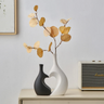 Japanese black and white vase