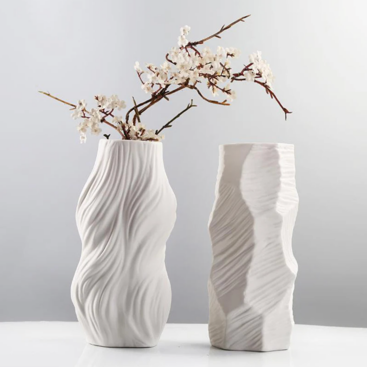 Vase japonais blanc design