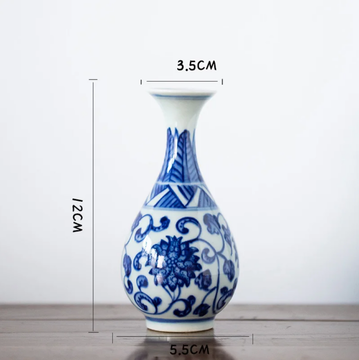Japanese blue and white vase