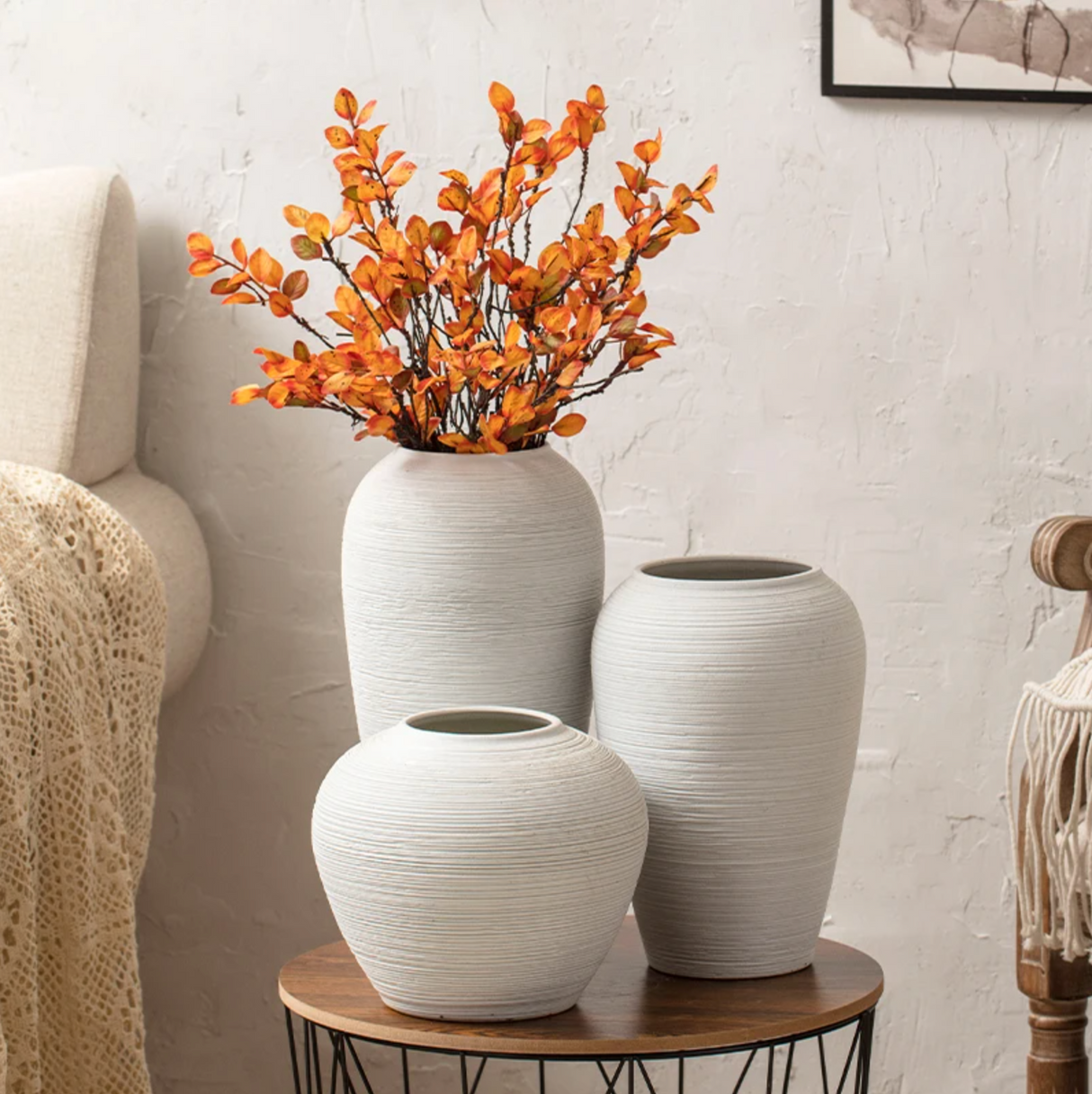 Modern white Japanese vase