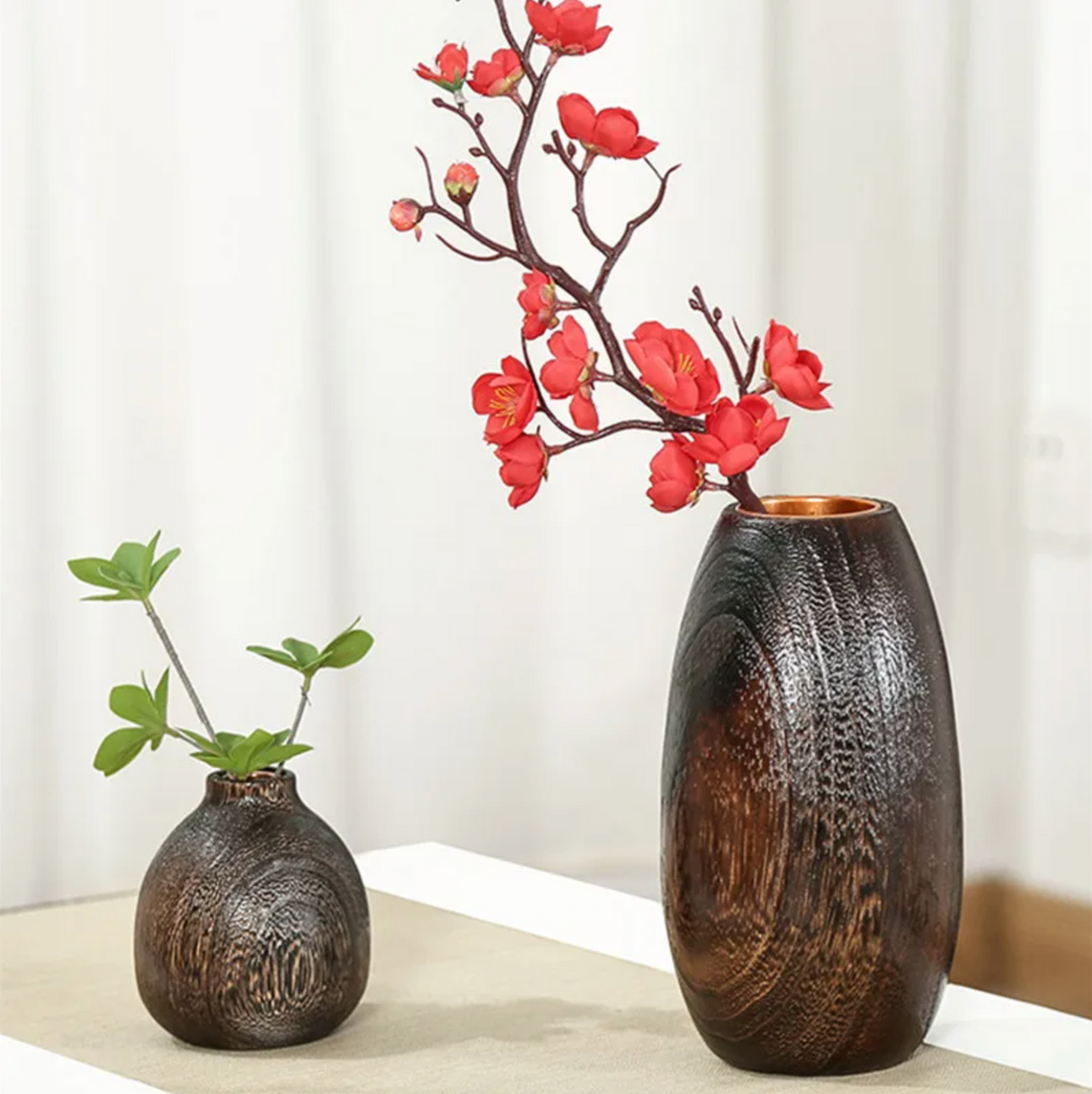 Vase japonais en bois