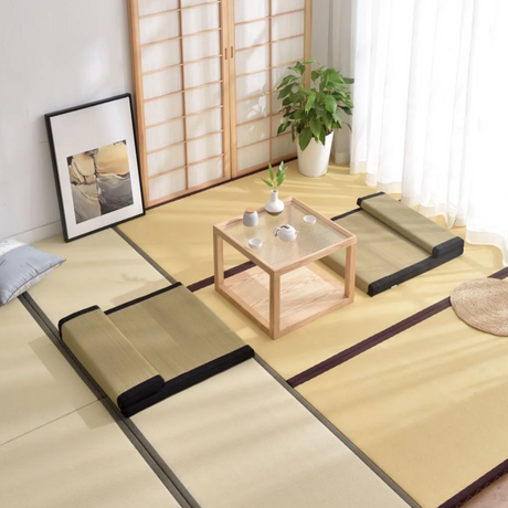 Zabuton en tatami carré