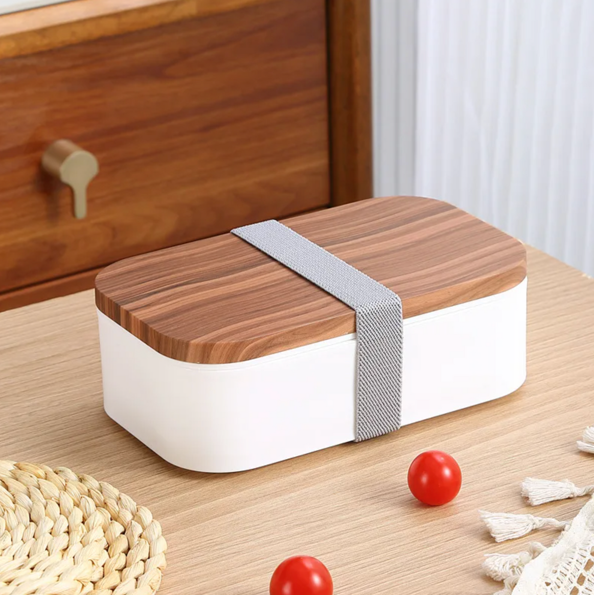 Japanese bento box with cutlery