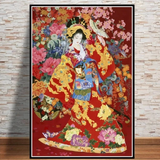 Tableau japonais geisha oiran