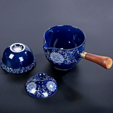 Japanese blue kyusu teapot