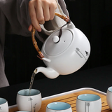 Zen white Japanese teapot