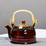 Japanese glazed ceramic teapot
