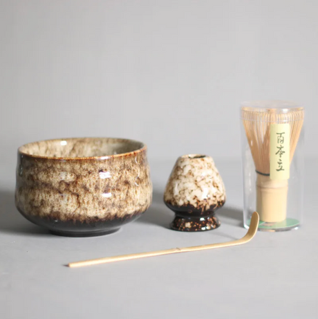 Complete artisanal matcha tea set