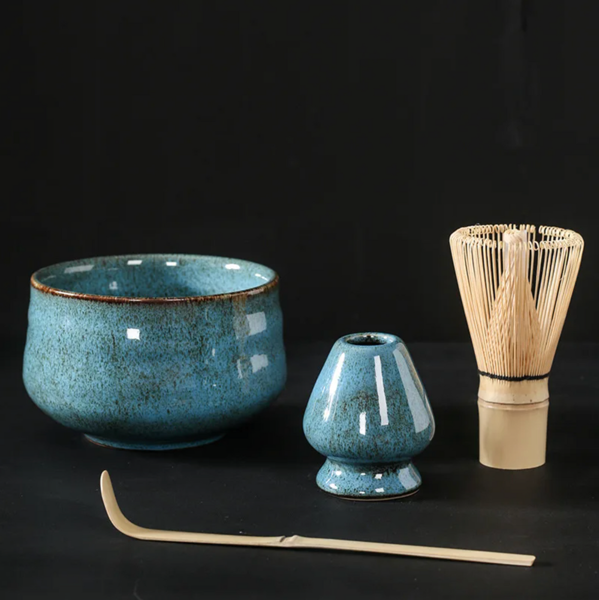 Complete ceramic matcha tea set