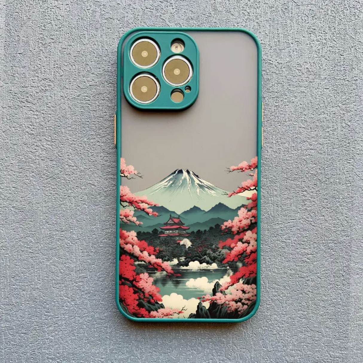 Coque de téléphone japonaise mont Fuji et sakura