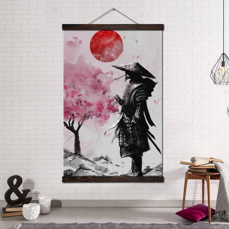 Tableau japonais vieux samouraï