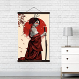 Tableau japonais geisha samouraï