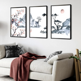 Tableau japonais blanc zen