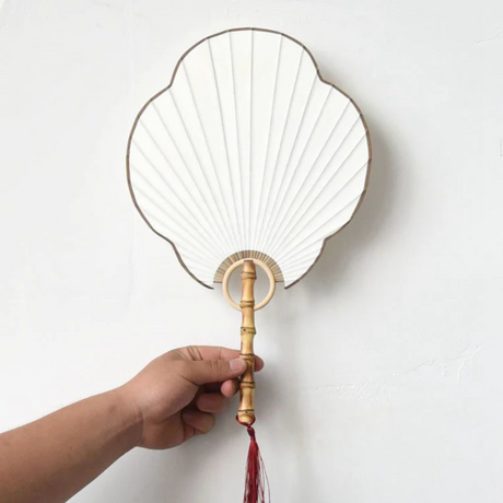 Éventail japonais uchiwa blanc