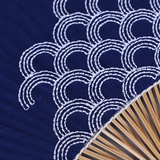 Éventail japonais uchiwa bleu
