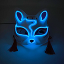 Masque japonais chat lumière LED bleu