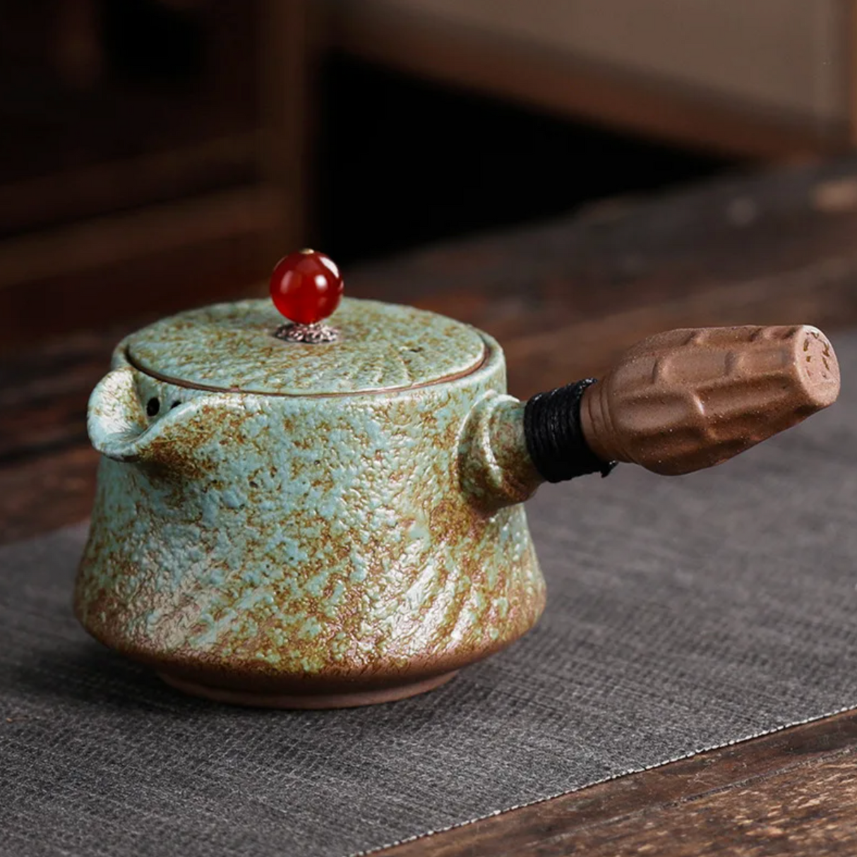 Théière japonaise kyusu artisanal