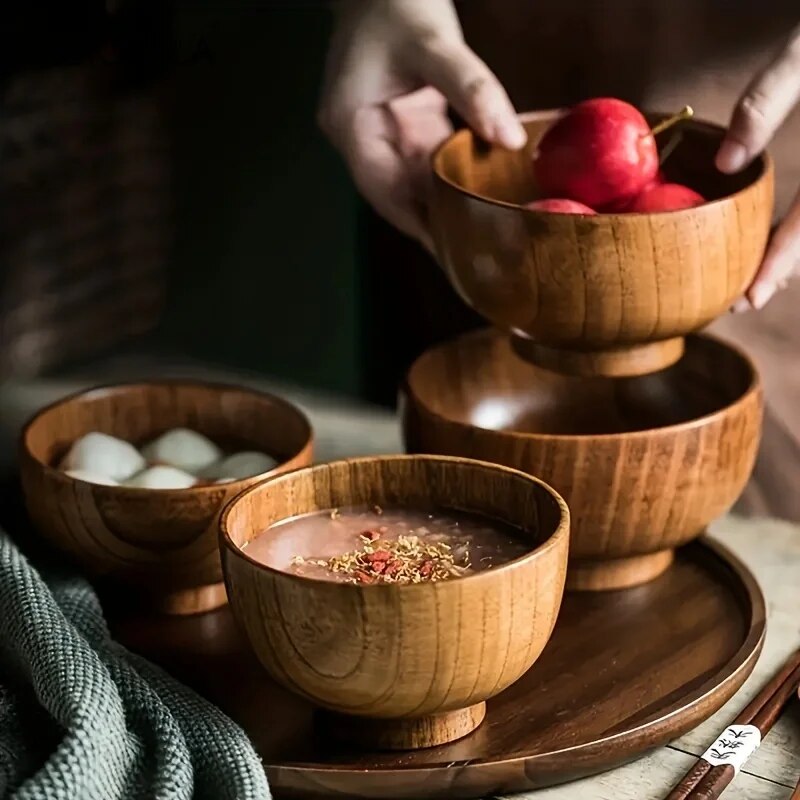 Japanese wooden rice bowl